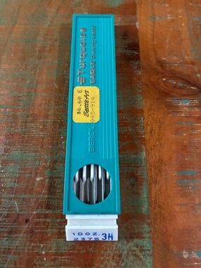 Vintage Berol Turquoise Eagle Drawing Leads #2375 3H